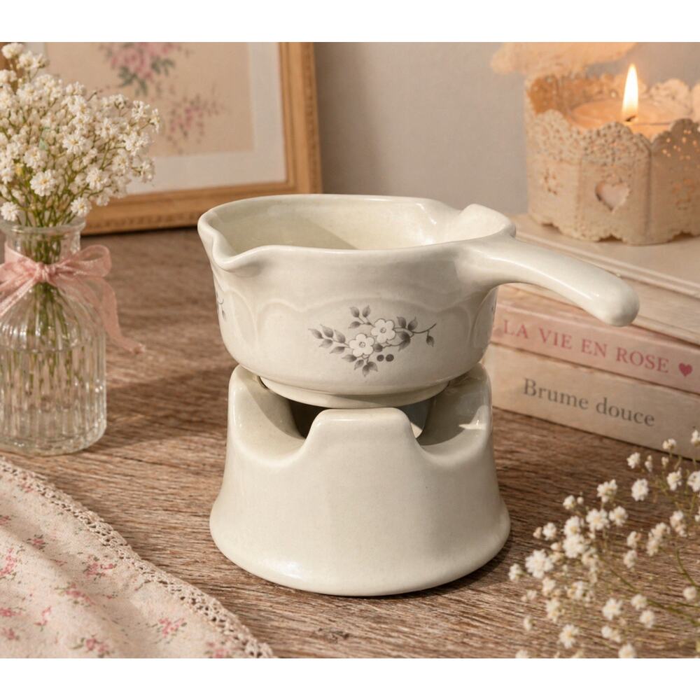 RETIRED Pfaltzgraff Heirloom Simmering Potpourri Pot Warmer Set